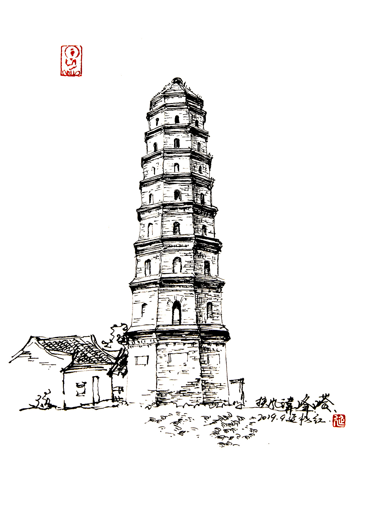 北京钟楼|插画|艺术插画|jrtiger74 - 原创作品 - 站酷 (ZCOOL)