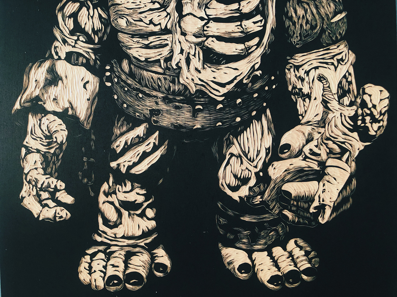 大久保猩猩kingkorpse手工雕刻木版画 - 原创作品 - 站酷(zcool)