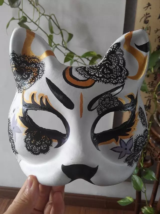 狐狸面具手绘