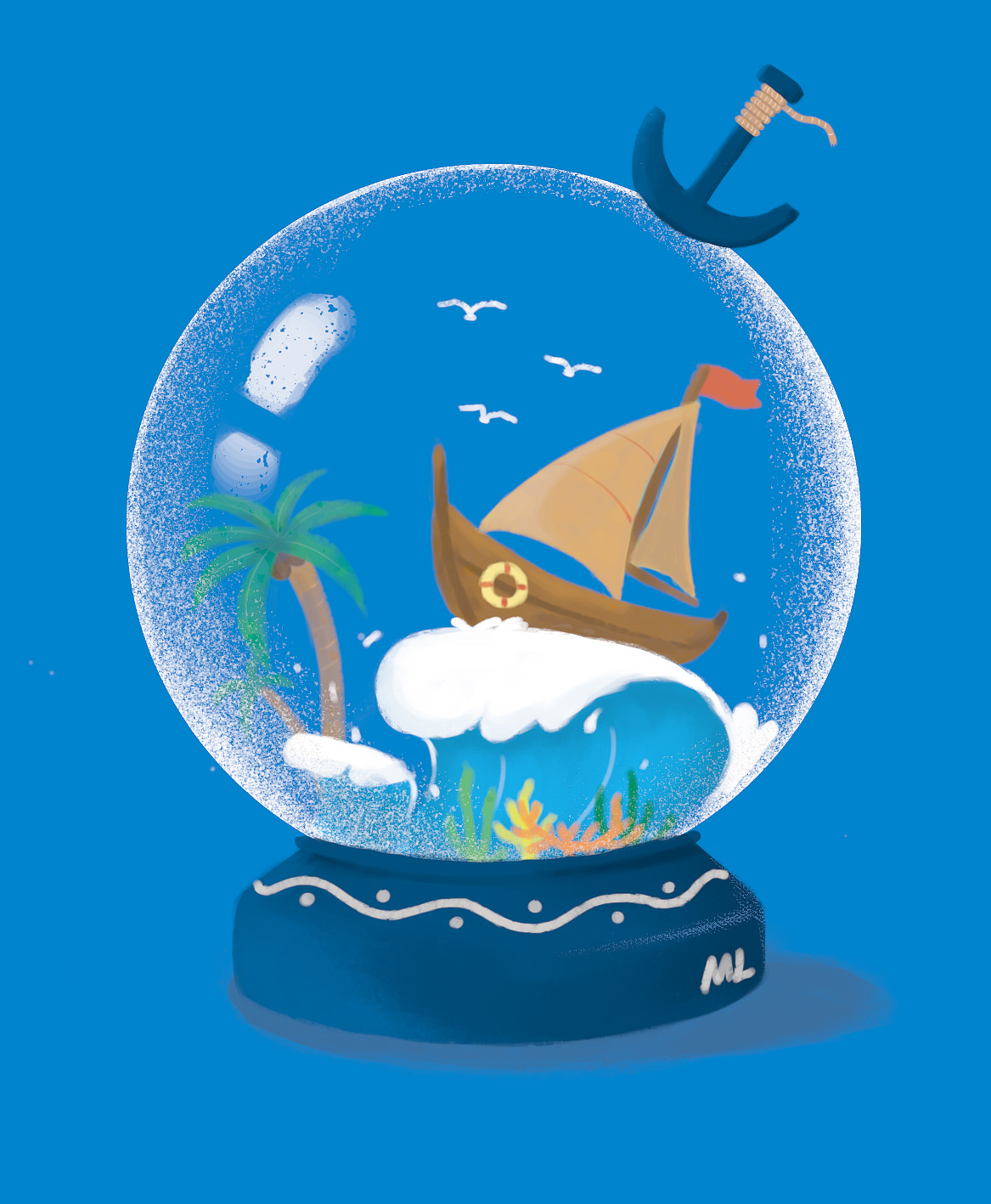 小船|插画|创作习作|猫零丶 - 原创作品 - 站酷 (zcool)