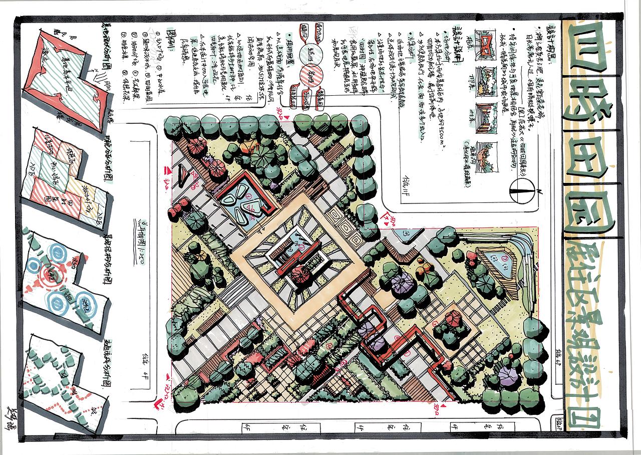 景观快题（图ZMjc5MDU4NjMy） - 景观设计 - 站酷设计师大禹手绘00学长原创素材 - 站酷ZCOOL