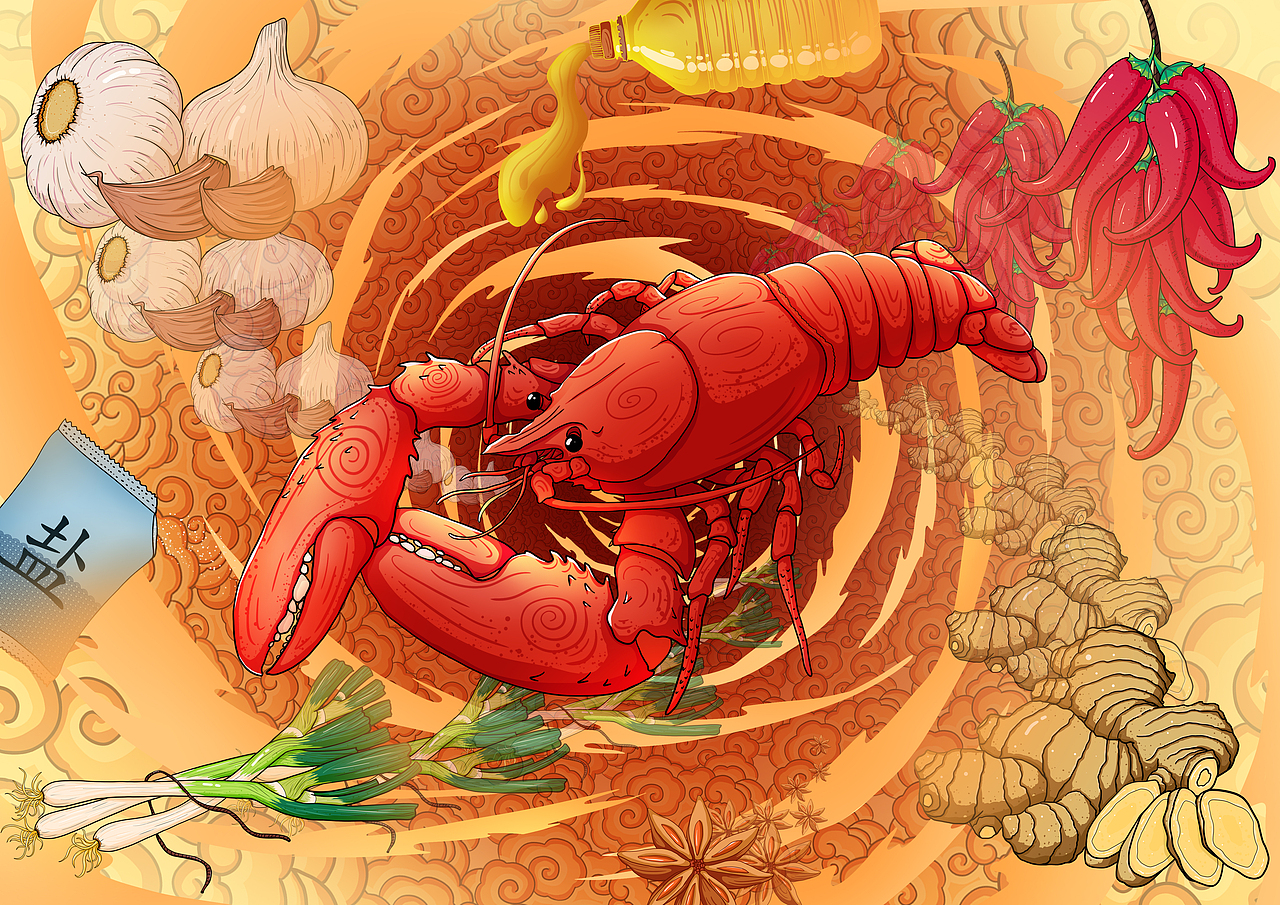 小龙虾与大闸蟹