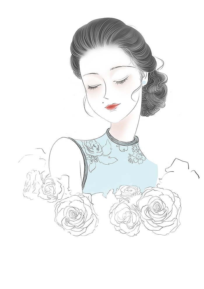 原创插画《美丽的母亲大人》