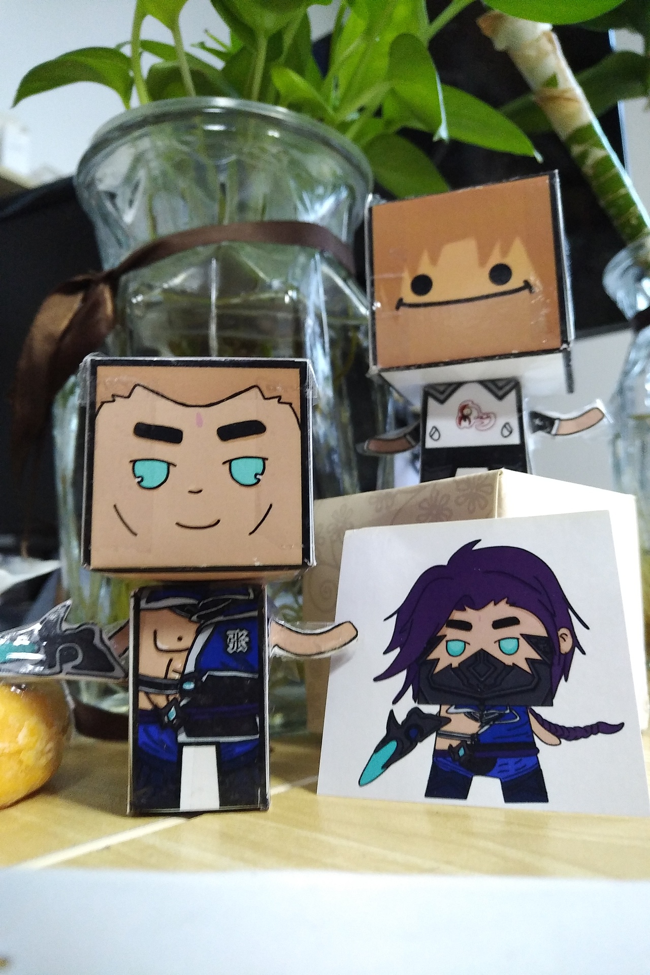 王者荣耀兰陵王自制q版纸模摆件设计图纸