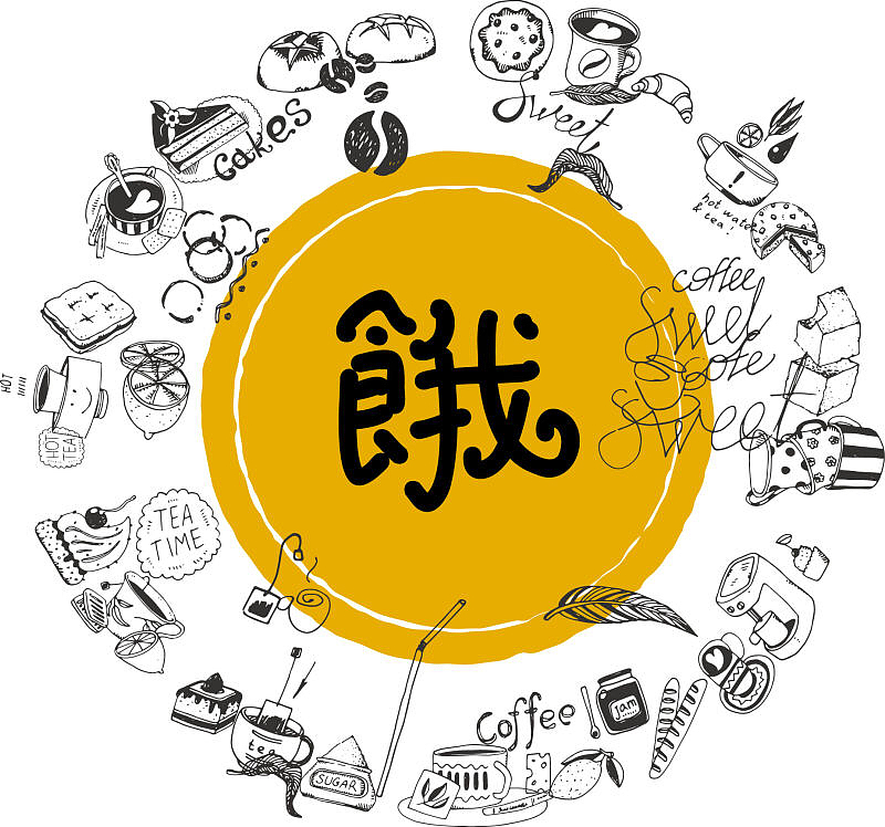 天好冷,用手边的素材画出的大写的饿