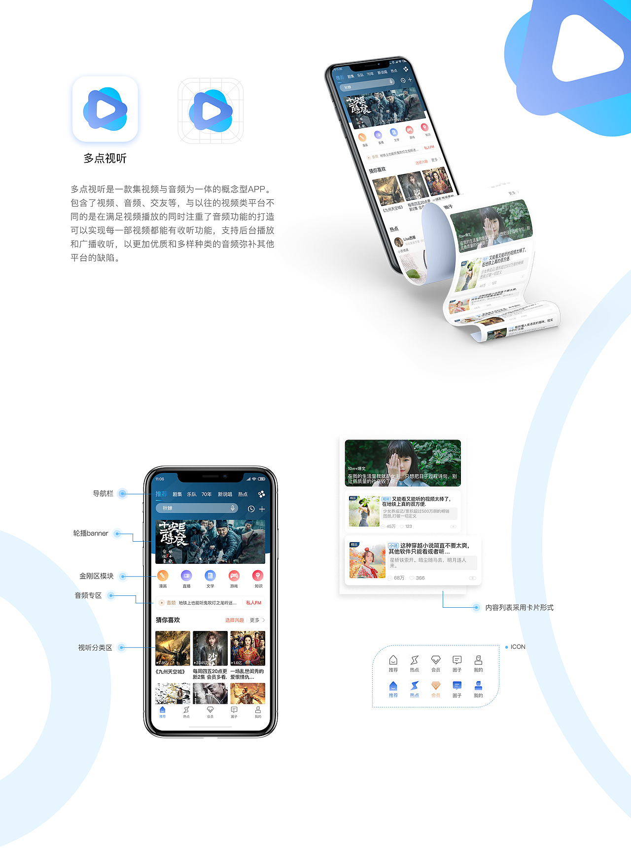 多点视听APP概念设计（图ZMjYzMTk3OTAw） - APP界面 - 站酷设计师soso的茶原创素材 - 站酷ZCOOL