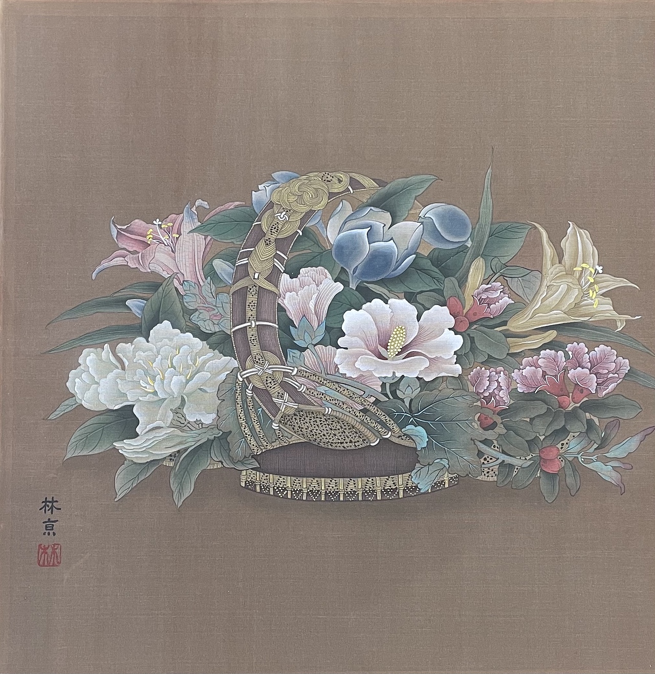 宋 李嵩《花篮图》