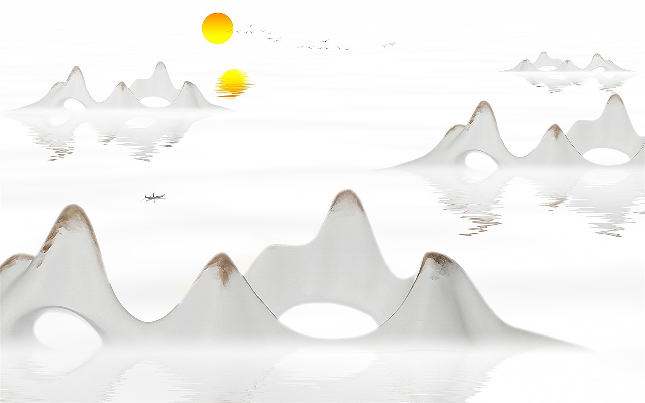 2019山水2（图ZMTY5MDA1NzYw） - 品牌 - 站酷设计师新中式纱画图库原创素材 - 站酷ZCOOL