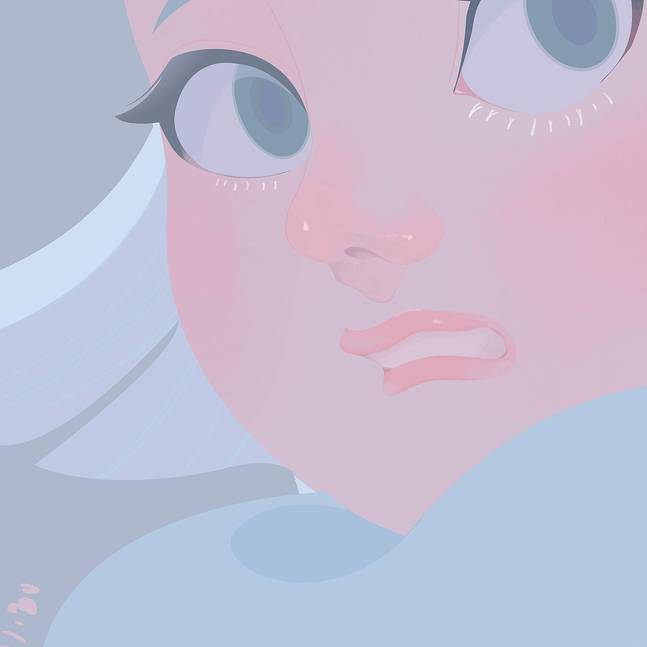 冰雪女孩 手绘练习