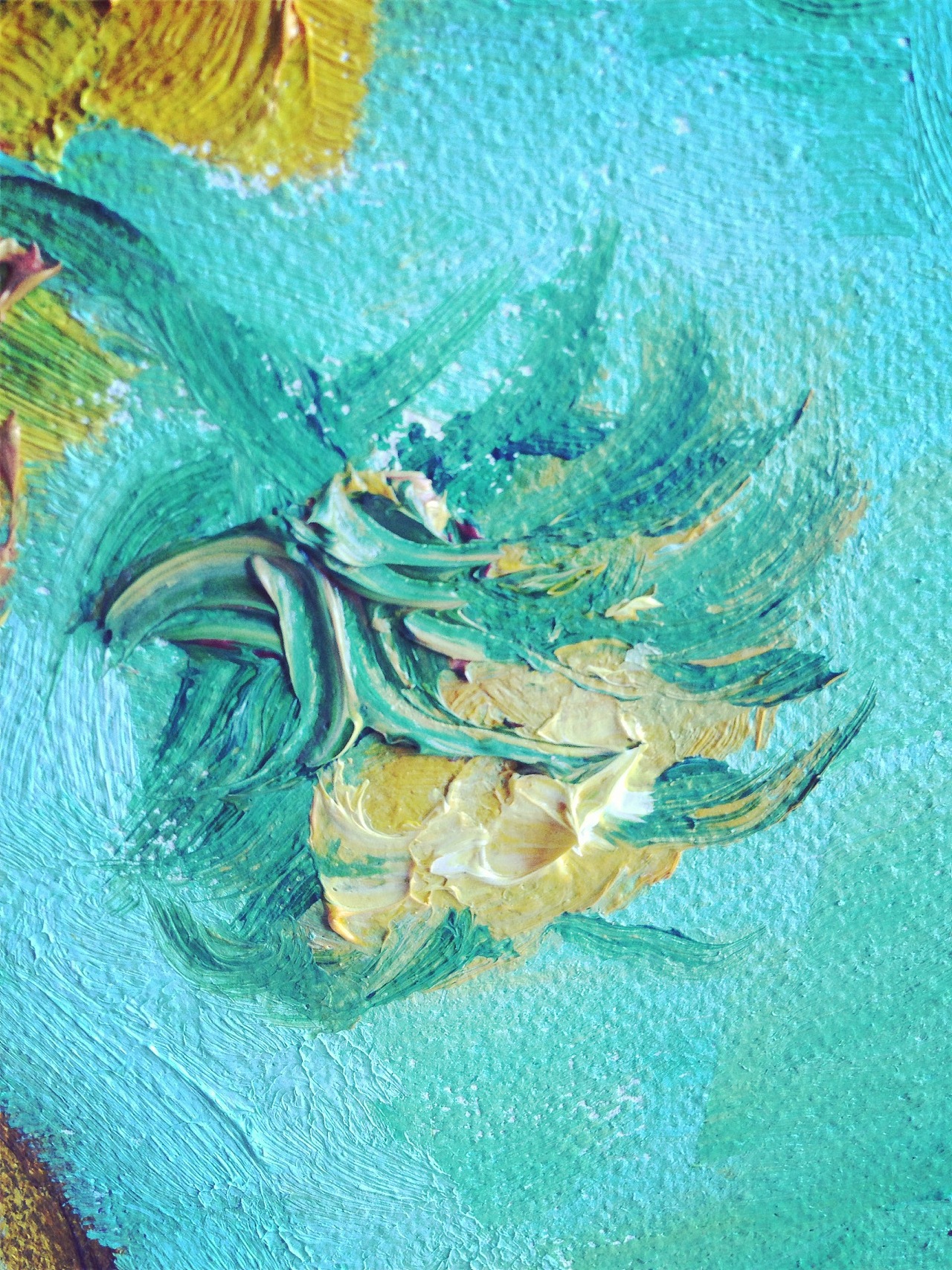 梵高向日葵の油画临摹