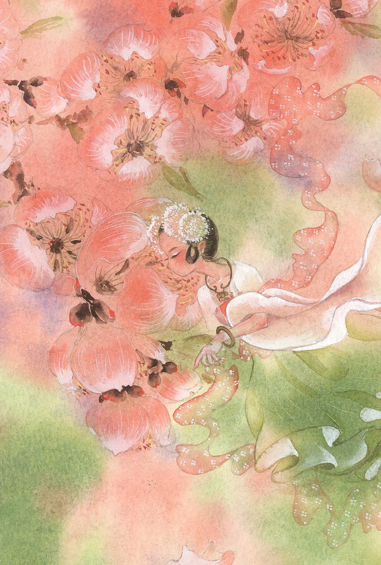 春日桃花（图ZMjAwOTEzNzY0） - 艺术插画 - 站酷设计师0水间0原创素材 - 站酷ZCOOL