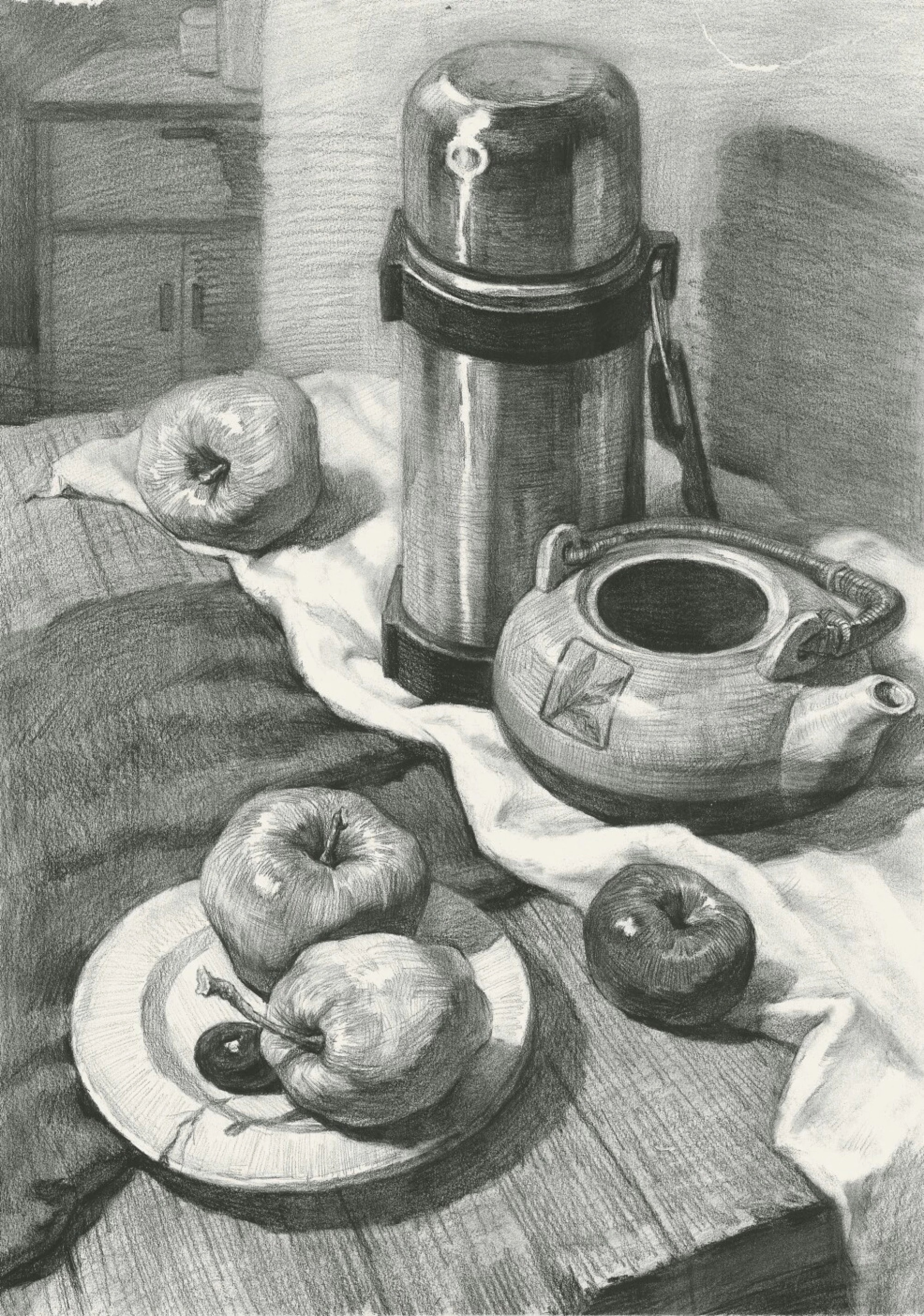 分享素描静物作品#北京成人画室梵高之路