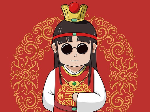 红楼梦卡通插画—贾宝玉