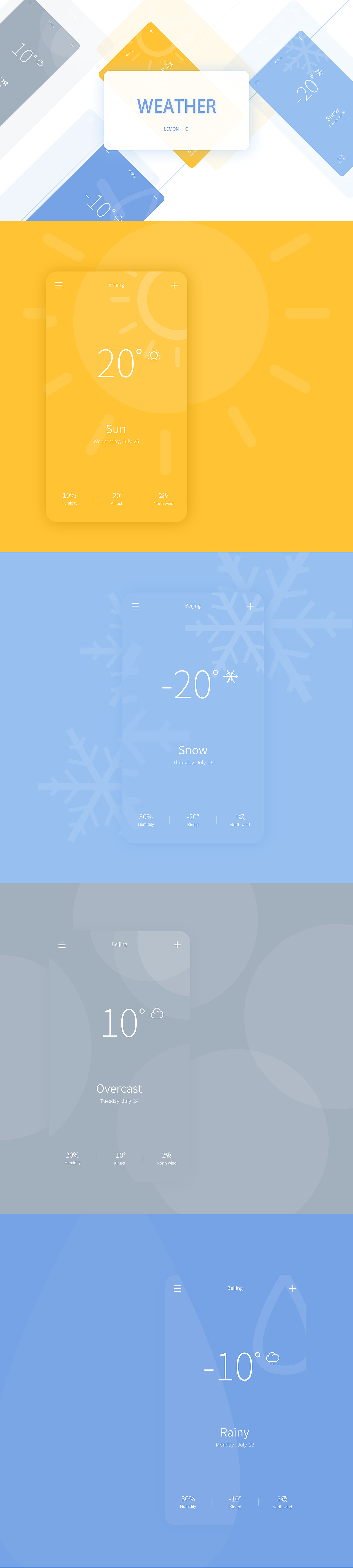 weather（图ZMTM0NzAxNDUy） - APP界面 - 站酷设计师Lemon_Y原创素材 - 站酷ZCOOL