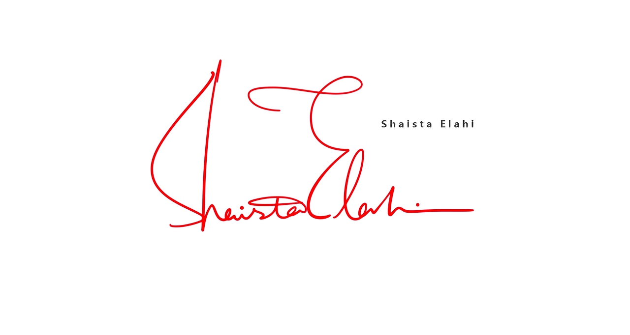 英文签名设计案例丨Shaista Elahi近百种签名设计方案