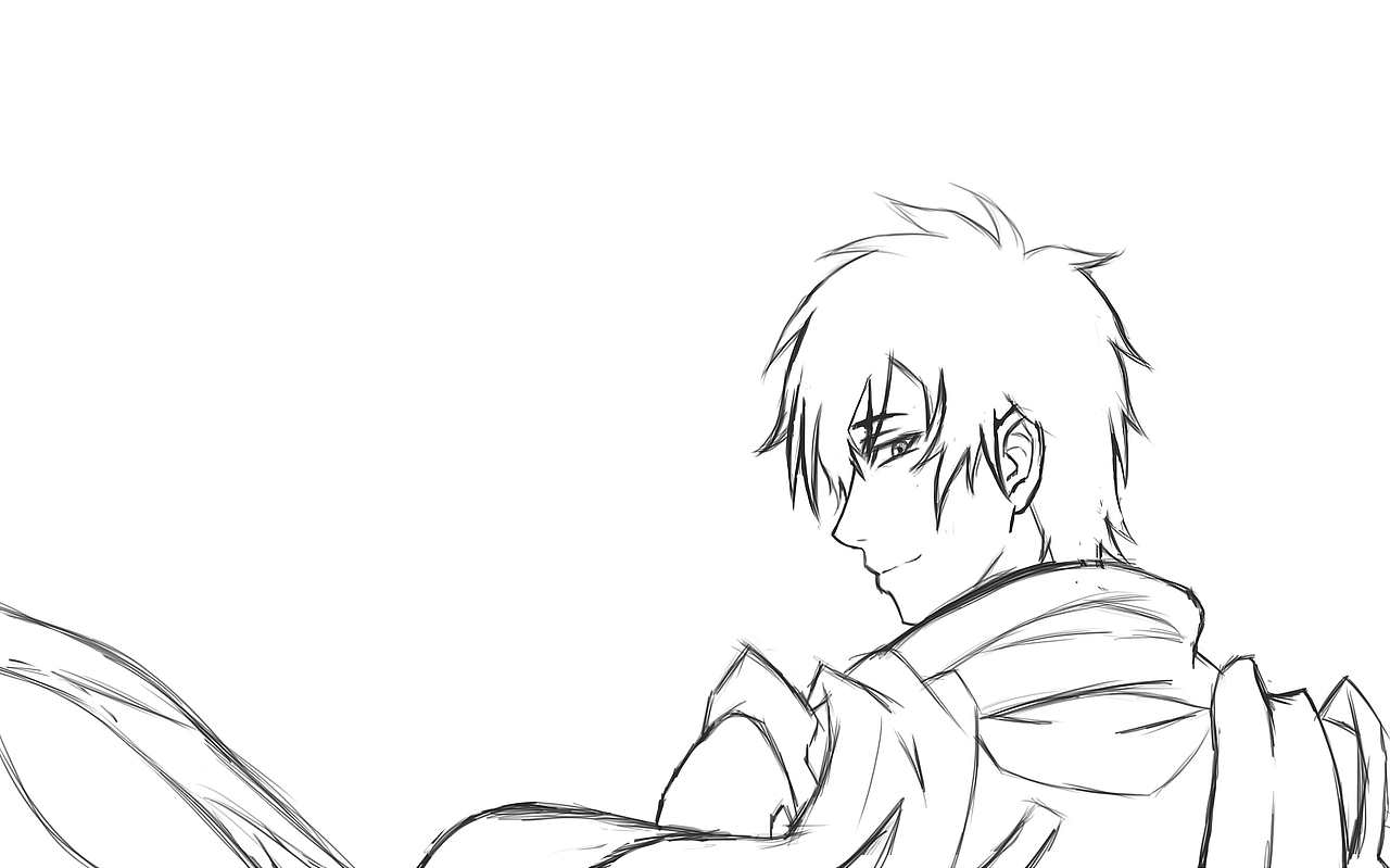 第一次勾线 算是确定了大概的轮廓线了把