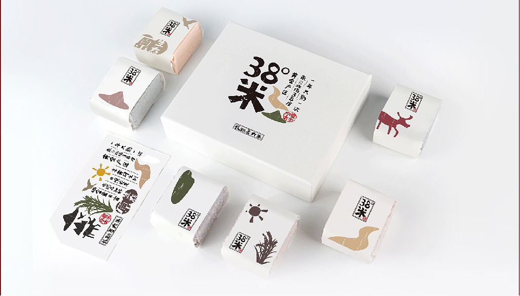 38°大米 宁夏大米包装设计