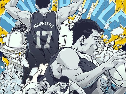 HOOPBATTLE2017海报插画