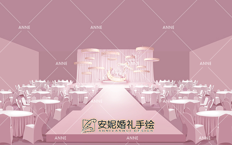 粉嫩粉嫩的一波（图ZMTYxNjUxMTAw） - 舞台美术 - 站酷设计师安妮婚礼手绘原创素材 - 站酷ZCOOL