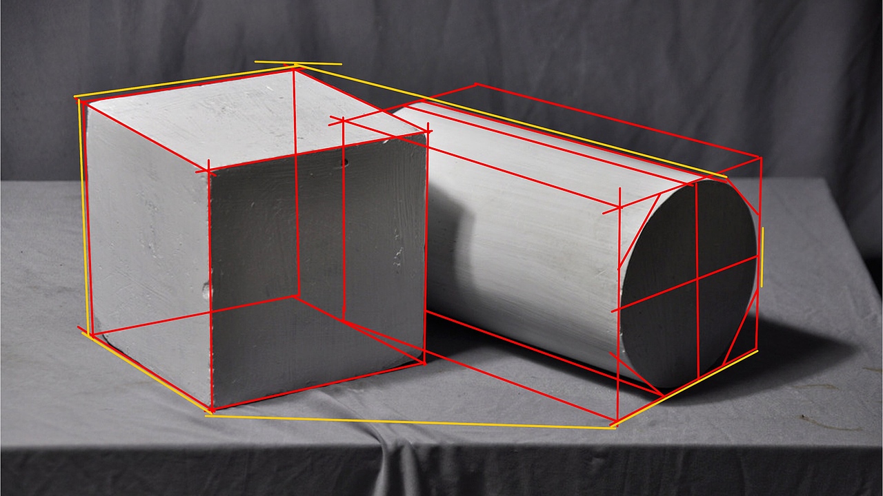 几何体石膏像结构透视大全