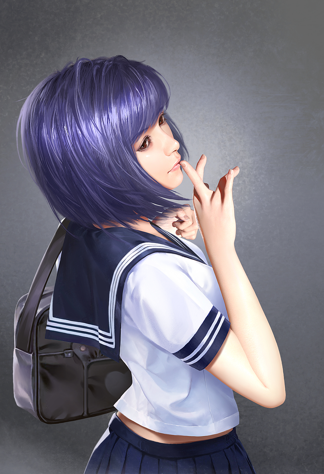 jk女高中生|插画|创作习作|不疼君_原创作品-站酷zcool