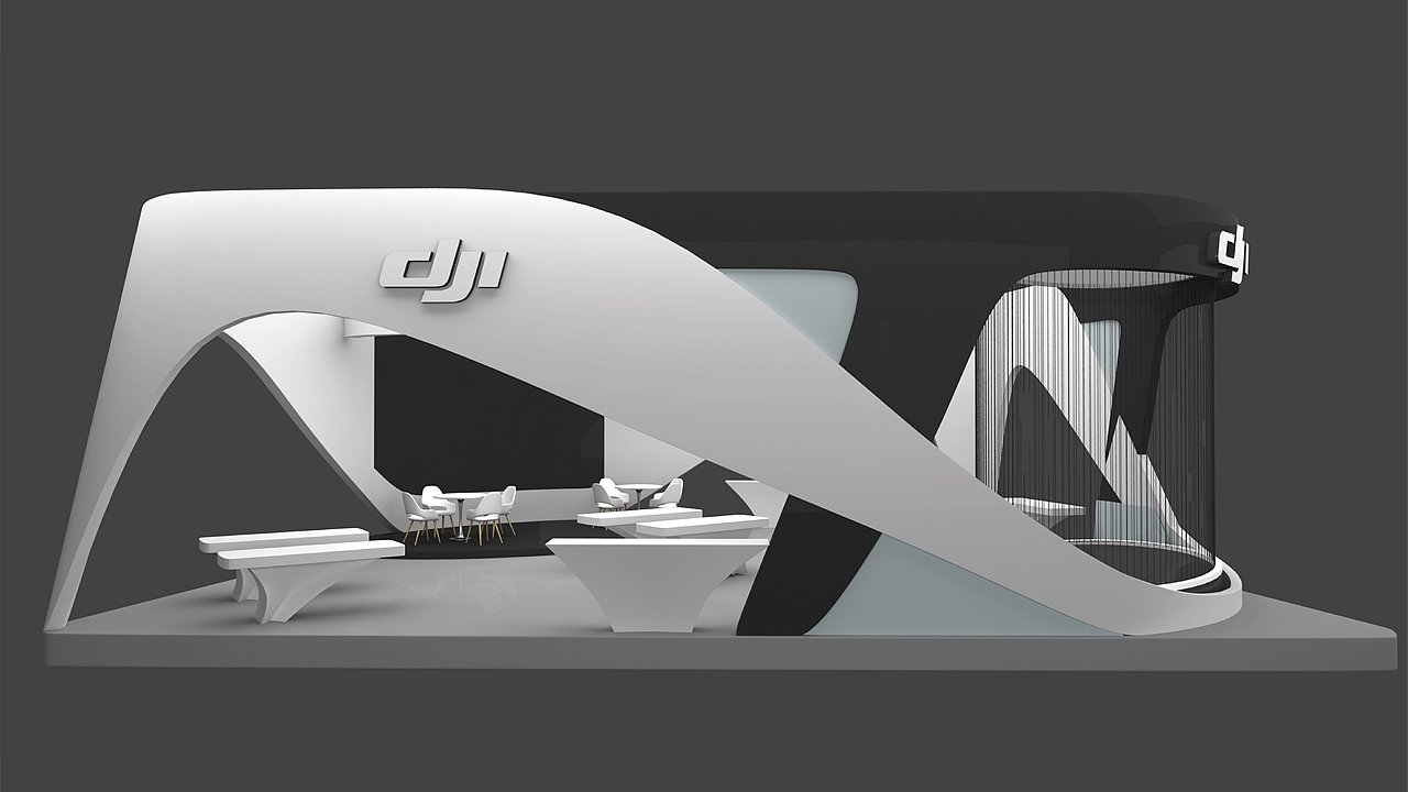 展览展示-大疆展位设计(练习)