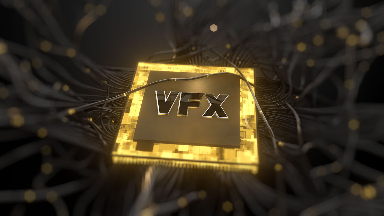 E3D科技感CPU芯片电路传输分镜测试