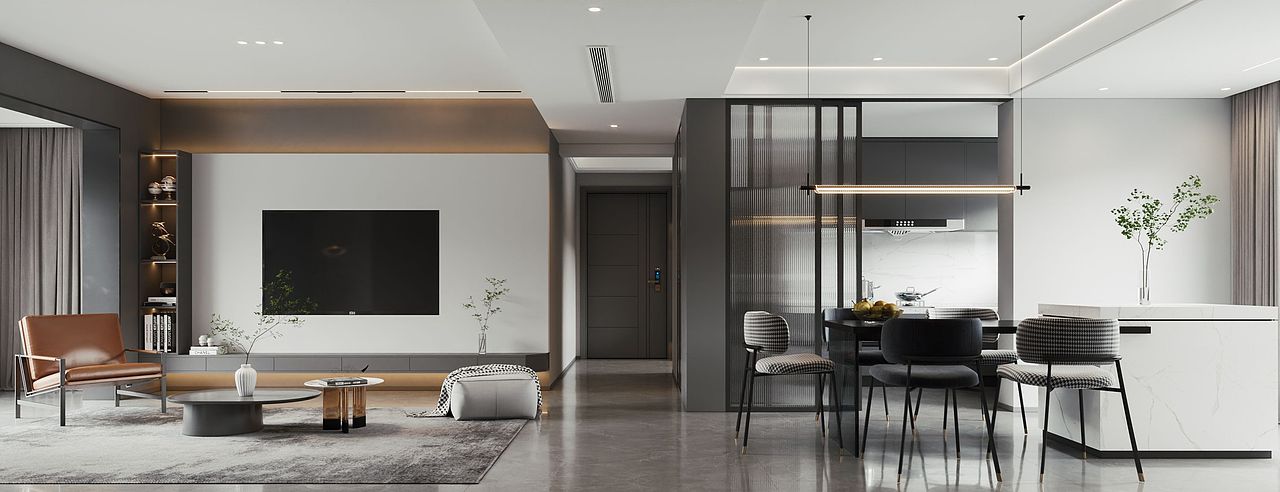 现代风格黑白灰的高级感