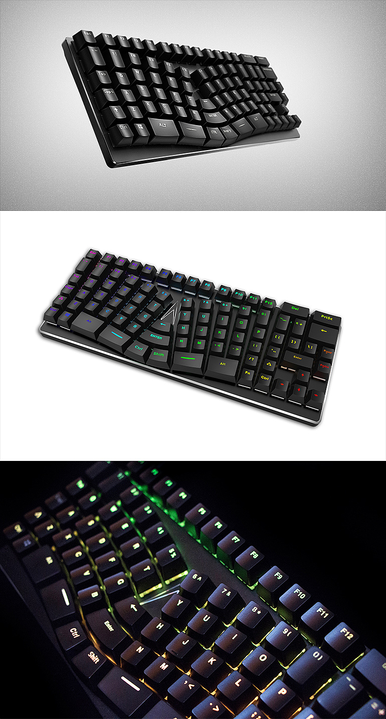 第四代人体工程学键盘（图ZODU0MTcwNDA=） - 电商 - 站酷设计师龙观科技原创素材 - 站酷ZCOOL