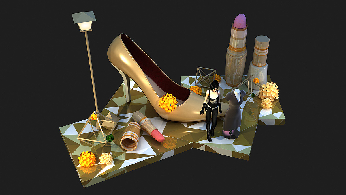 美陈dp点 展位 展厅 活动 家装效果图制作