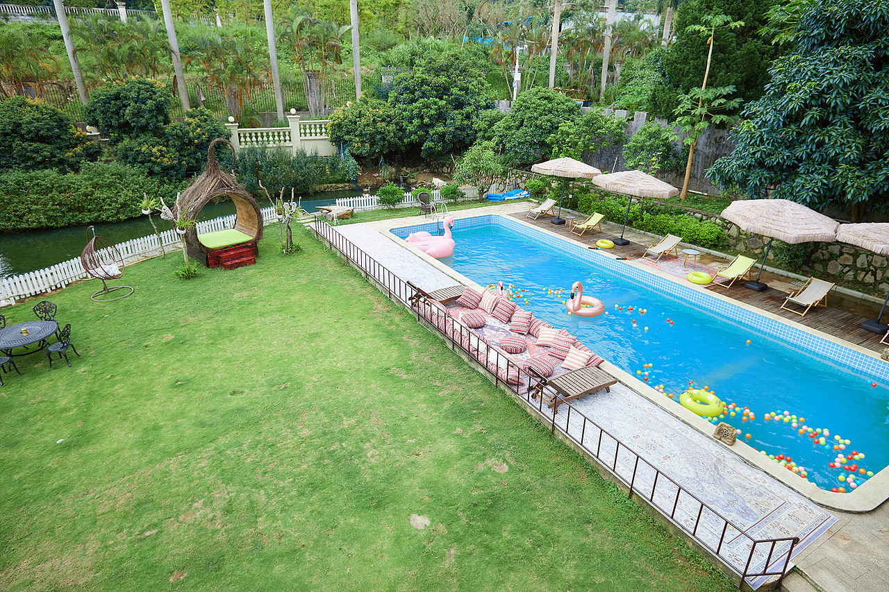 蓝宫别墅建筑摄影 泳池环境空间拍摄 深圳大鹏上门拍照