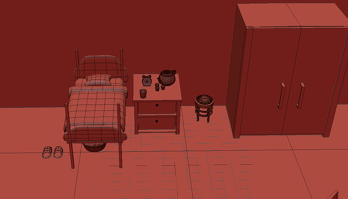 卧室3D建模练习