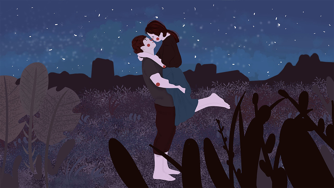 情侣（图ZMTMzMDU4MDMy） - 商业插画 - 站酷设计师思言呀原创素材 - 站酷ZCOOL