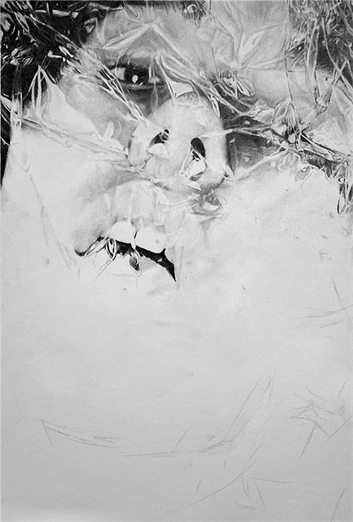 王F_手绘《水、薄膜和表情 》作画步骤