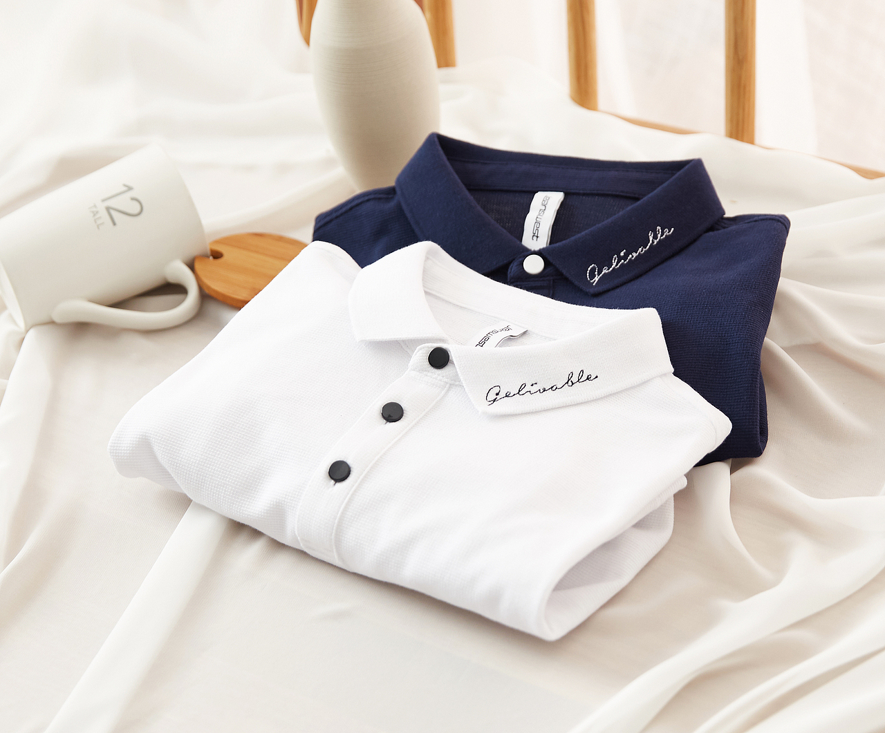 polo衫精拍 男装短袖平铺拍摄 男士夏装广告策划