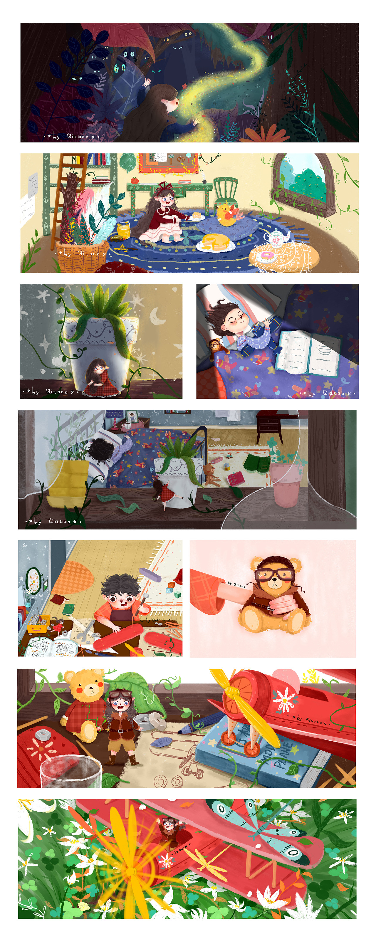 《小雏的冒险》原创儿童绘本（图ZMjExOTEyMjk2） - 儿童插画 - 站酷设计师Qiaooo原创素材 - 站酷ZCOOL