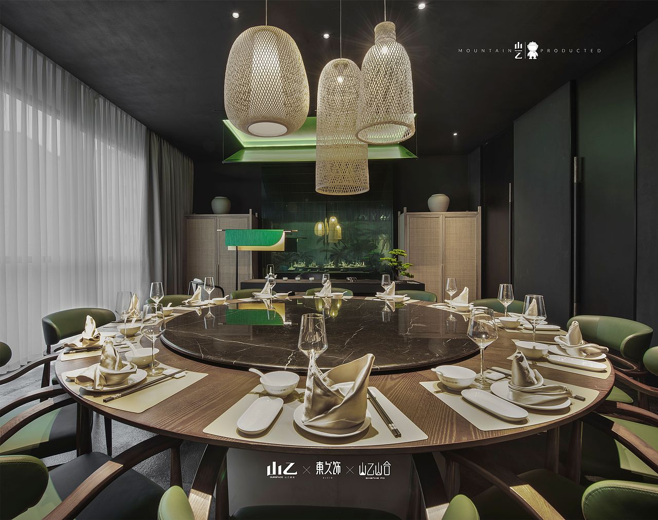 山乙建设丨岭南家宴实景图vs设计图