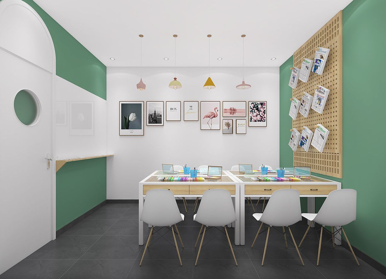 童创圣地画室展示|空间|家装设计|仟佳汇建筑装饰_原创作品-站酷zcool