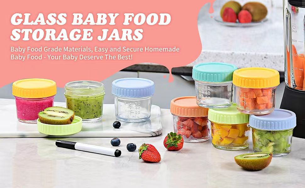 玻璃杯辅食杯辅食存放碗亚马逊主图设计美工产品拍摄