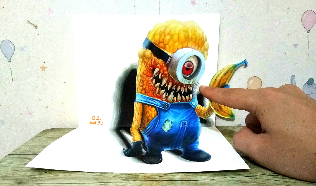 3d小黄人|纯艺术|绘画|宝珍bz - 原创作品 - 站酷 (zcool)