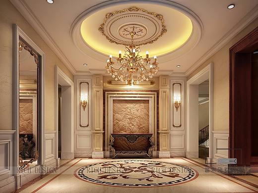 深圳宝安区曦城别墅装修效果设计图1200平方米,混搭