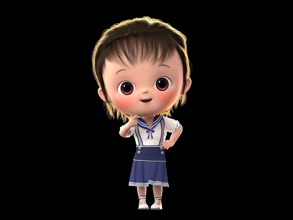 三维卡通角色maya建模3d建模动漫设计角色动画人物建模