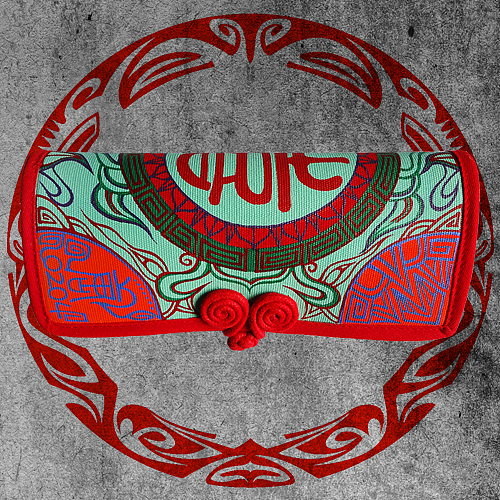 叁公馆原创诡异图腾精工手绘帆布钱包·喜事