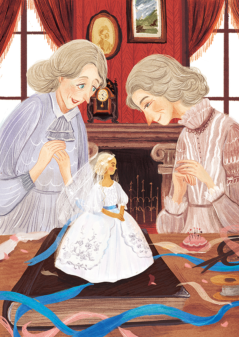 《木头娃娃的旅行》故事插画