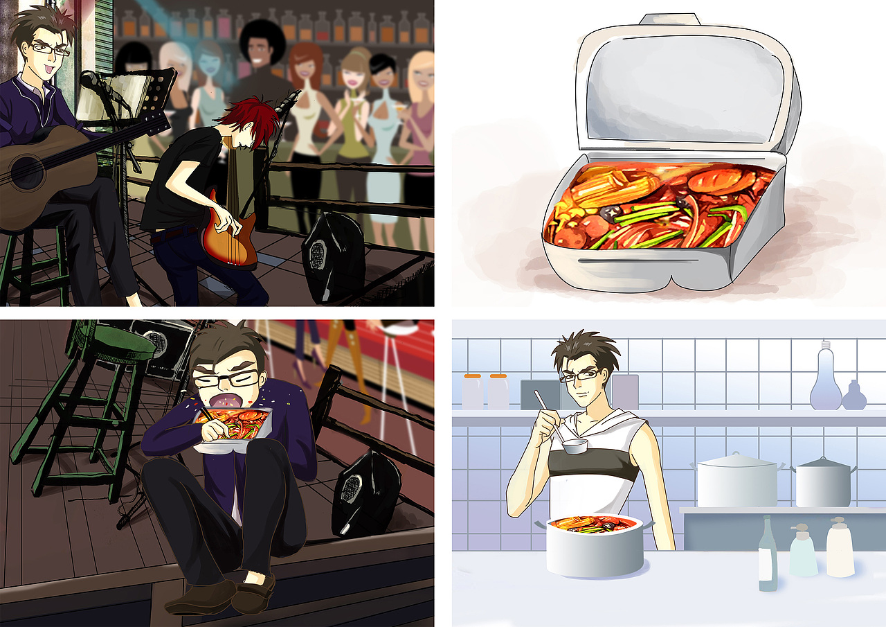 《深爱食堂》发布会漫画及设计