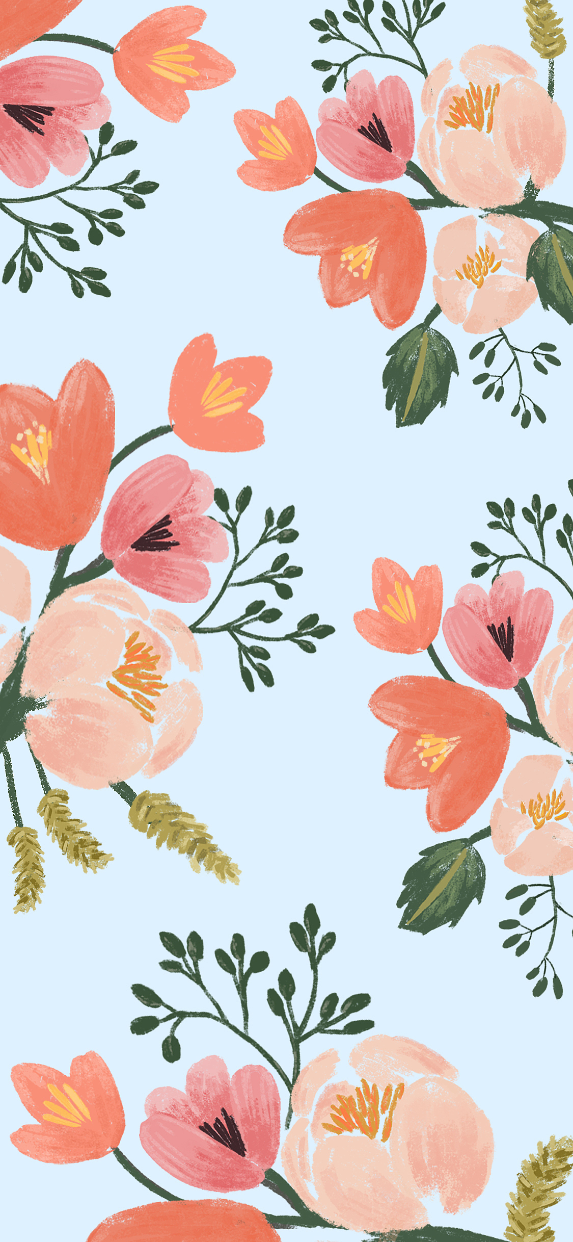 清新植物图案练习