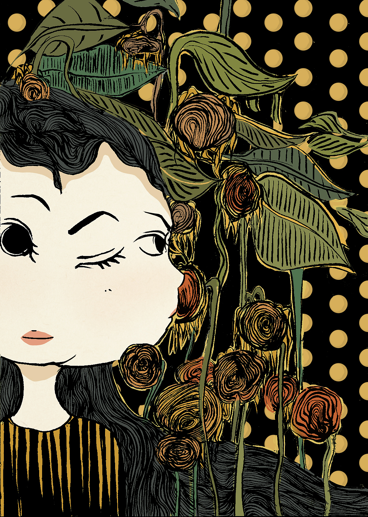 和朋友去向日葵田