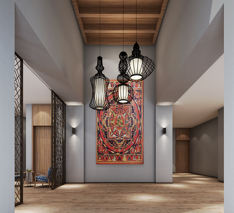 不一样的藏式特色主题风格酒店|成都酒店深化设计装修（图ZMTI2MDAxMzAw） - 家装设计 - 站酷设计师四川广联装饰原创素材 - 站酷ZCOOL