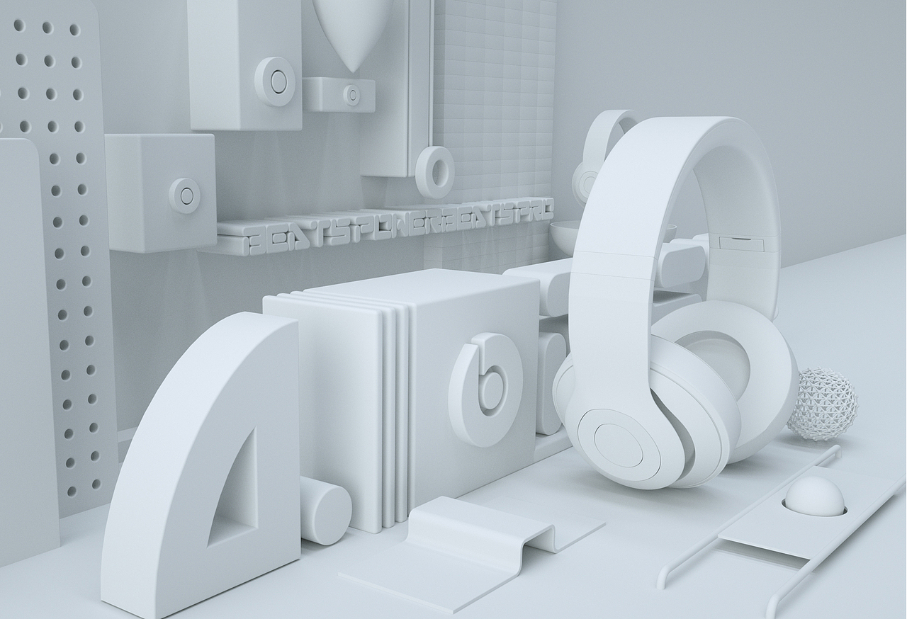 Beats耳机建模 octane渲染  电子商务产品设计