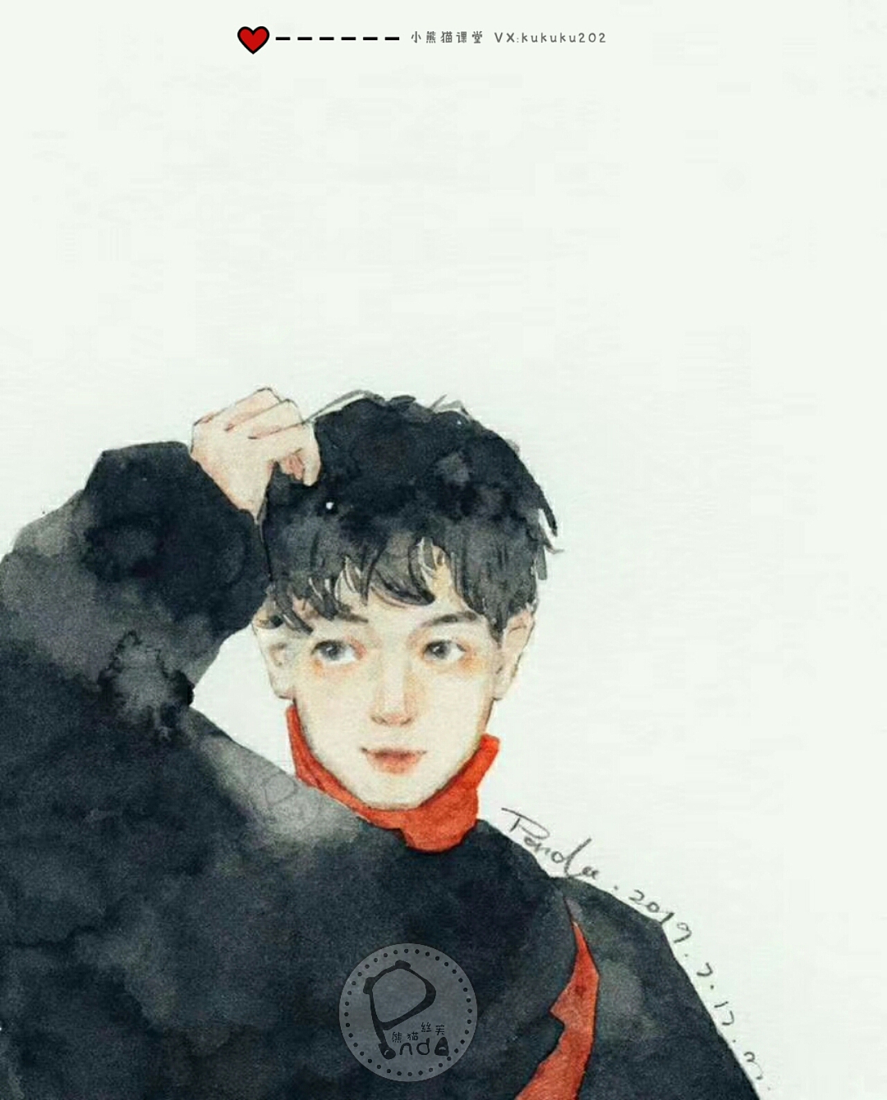 李现男友风水彩手绘插画水彩教程亲爱的热爱的（图ZMTY3NzI4NDk2） - 创作习作 - 站酷设计师熊猫胖哒原创素材 - 站酷ZCOOL
